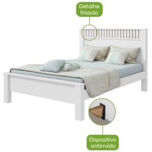 Cama Casal Athenas Branco – LOPAS