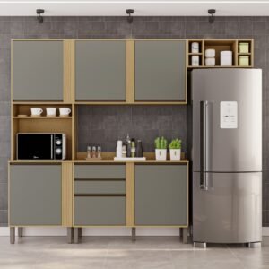 Cozinha 4 Peças Pérola Jequitibá/Granizo – SALLÊTO