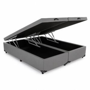 Base Box Queen Baú Corino Cinza – BIOSTAR