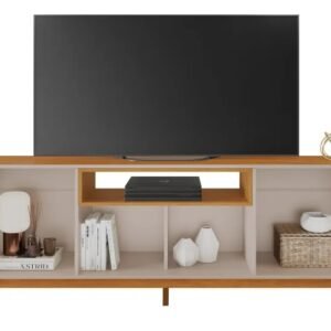 Rack até 70″ Oslo Off White/Cinamomo – JCM MOVELARIA