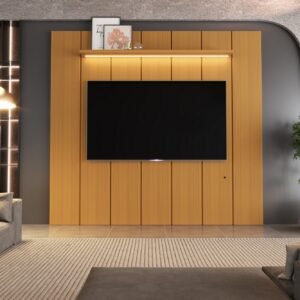 Painel até 75″ Lumi 2,19 m Cedro – EDN MÓVEIS