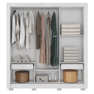 Guarda-Roupa 3 Portas Chile 1,914 m Branco – CAEMMUN MOVELARIA