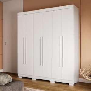 Guarda-Roupa 6 Portas Paolla 1,80 m Branco – ACP MOVEIS