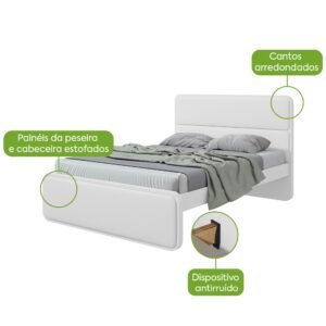 Cama Casal Loop Branco – LOPAS