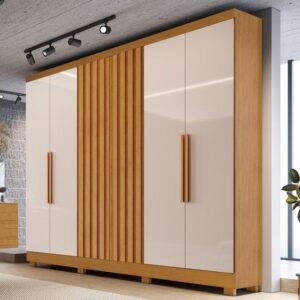 Guarda-Roupa 6 Portas Cabo Frio 1,80 m Nature/Off White – BIANCHI