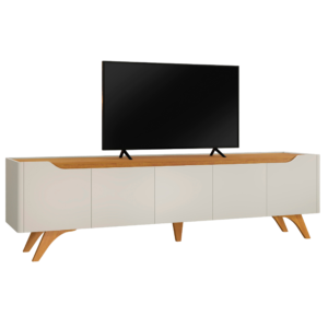 Rack até 75″ Atenas 2.2 Off White/Naturale – MAVAULAR