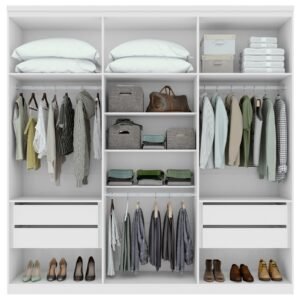 Guarda-Roupa 6 Portas Alonzo 2,30 m Branco – LOPAS