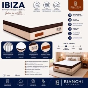 Colchão Casal Ibiza 33 cm D28 Molas Ensacadas – BIANCHI