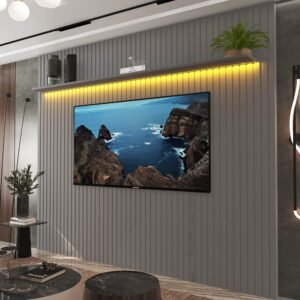 Painel ate 85″ Nobre Ripado 230 Cinza – GELIUS